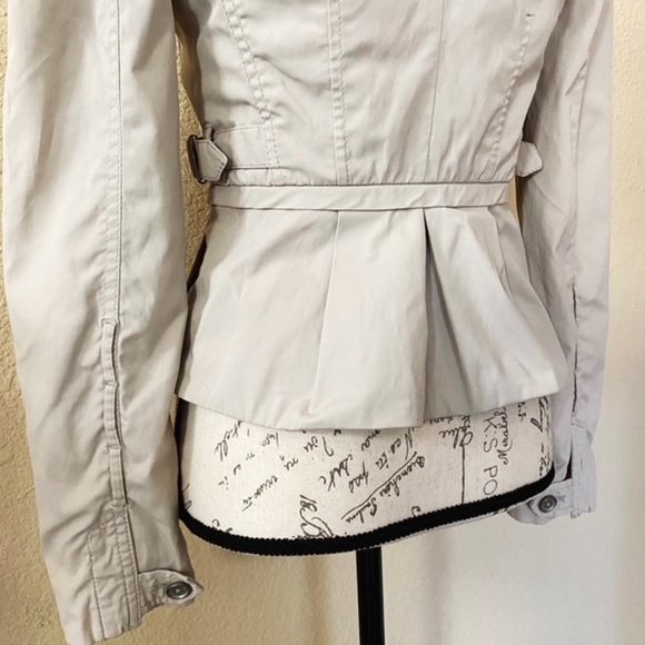 Armani Exchange Khaki Peplum Crop Jacket XS - Picture 7 of 11
